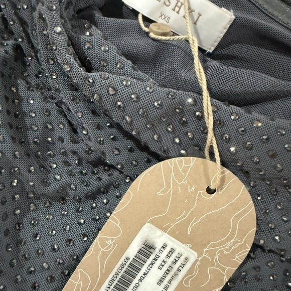 Meshki Sparkling Off-Shoulder Black Dress - Picture 3 of 5